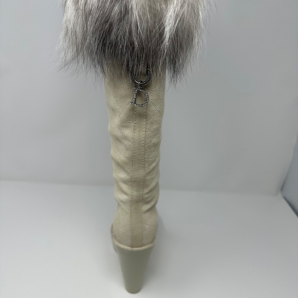 Dior Suede & Fox Fur Knee High Boots - Picture 11 of 16